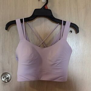 Lululemon Like a cloud long line bra D/DD cup size 10 lilac color 💜